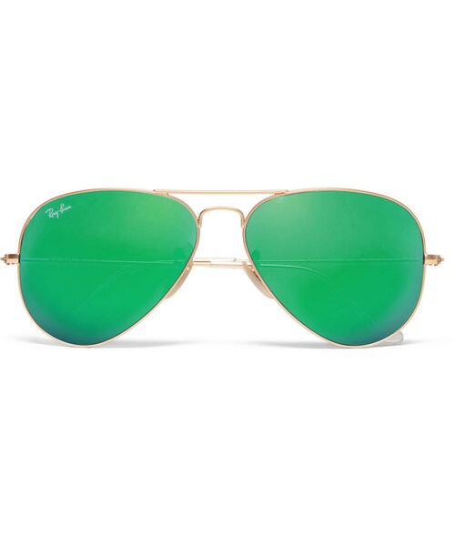 Ray-Ban（レイバン）の「Ray-Ban Polarised Mirrored Metal Aviator Sunglasses（サングラス・メンズ・Blue_526413/GREEN_526414・One Size）」の10枚目の写真