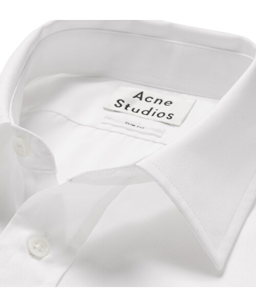 Acne Studios(アクネストゥディオズ)の「Acne Studios Otis Easy A Cotton-Poplin Shirt(シャツ/ブラウス・メンズ・White・IT 50 (UK/US 16)/IT 48 (UK/US 15.5)/IT 52 (UK/US 16.5)/IT 46 (UK/US 15)/IT 54 (UK/US 17))」の2枚目の写真
