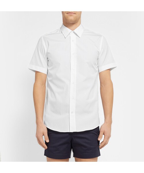 Acne Studios(アクネストゥディオズ)の「Acne Studios Otis Easy A Cotton-Poplin Shirt(シャツ/ブラウス・メンズ・White・IT 50 (UK/US 16)/IT 48 (UK/US 15.5)/IT 52 (UK/US 16.5)/IT 46 (UK/US 15)/IT 54 (UK/US 17))」の3枚目の写真