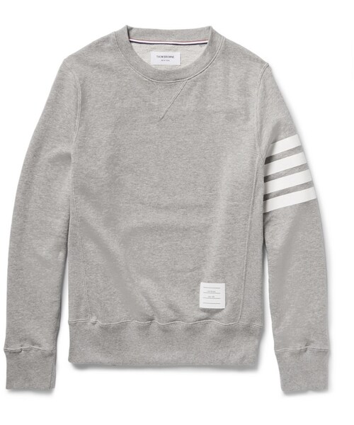 THOM BROWNE(トムブラウン)の「Thom Browne Loopback Cotton-Jersey Sweatshirt(スウェット・メンズ・Gray・3/4/5)」の1枚目の写真