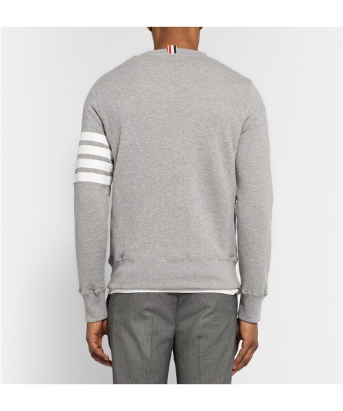 THOM BROWNE(トムブラウン)の「Thom Browne Loopback Cotton-Jersey Sweatshirt(スウェット・メンズ・Gray・3/4/5)」の5枚目の写真