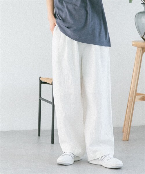 URBAN RESEARCH DOORS(アーバンリサーチドアーズ)の「FORK&SPOON 棉麻寬褲(その他・レディース・米色/黑色/棕色・米色/黑色/棕色)」の21枚目の写真