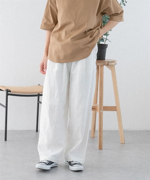 URBAN RESEARCH DOORS(アーバンリサーチドアーズ)の「FORK&SPOON 棉麻寬褲(その他・レディース・米色/黑色/棕色・米色/黑色/棕色)」の15枚目の写真