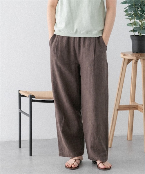 URBAN RESEARCH DOORS(アーバンリサーチドアーズ)の「FORK&SPOON 棉麻寬褲(その他・レディース・米色/黑色/棕色・米色/黑色/棕色)」の7枚目の写真