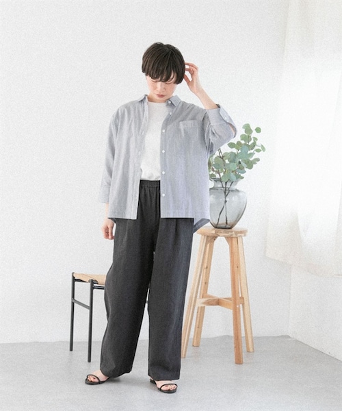 URBAN RESEARCH DOORS(アーバンリサーチドアーズ)の「FORK&SPOON 棉麻寬褲(その他・レディース・米色/黑色/棕色・米色/黑色/棕色)」の12枚目の写真