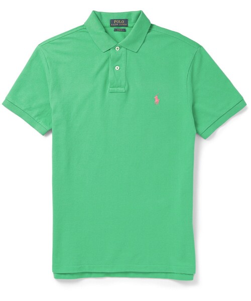 POLO RALPH LAUREN(ポロ ラルフ ローレン)の「Polo Ralph Lauren Slim-Fit Cotton-Piqué Polo Shirt(ポロシャツ・メンズ・GRAY_486823/BLUE_455206/Black_521552/GREEN_484980・S/XXL/XL/L/M)」の3枚目の写真