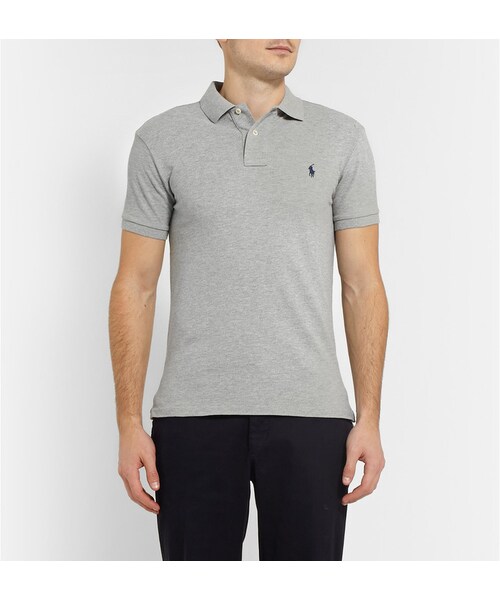 POLO RALPH LAUREN(ポロ ラルフ ローレン)の「Polo Ralph Lauren Slim-Fit Cotton-Piqué Polo Shirt(ポロシャツ・メンズ・GRAY_486823/BLUE_455206/Black_521552/GREEN_484980・S/XXL/XL/L/M)」の7枚目の写真