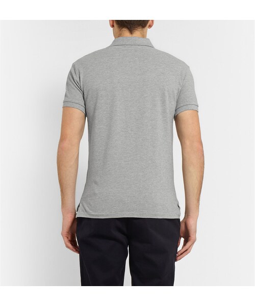 POLO RALPH LAUREN(ポロ ラルフ ローレン)の「Polo Ralph Lauren Slim-Fit Cotton-Piqué Polo Shirt(ポロシャツ・メンズ・GRAY_486823/BLUE_455206/Black_521552/GREEN_484980・S/XXL/XL/L/M)」の6枚目の写真