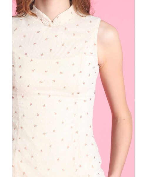 L'zzie(リジー)の「LIZINE CHEONGSAM TOP(トップス・レディース・Pink/Khaki・S/M/L)」の6枚目の写真