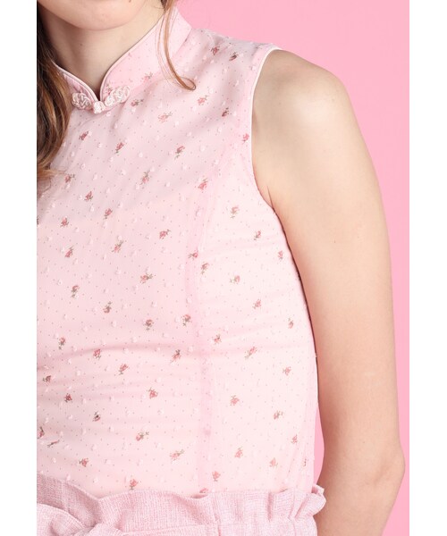 L'zzie(リジー)の「LIZINE CHEONGSAM TOP(トップス・レディース・Pink/Khaki・S/M/L)」の10枚目の写真