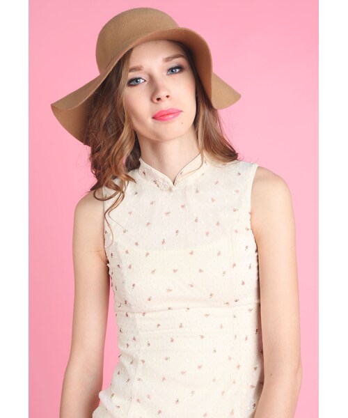 L'zzie(リジー)の「LIZINE CHEONGSAM TOP(トップス・レディース・Pink/Khaki・S/M/L)」の5枚目の写真