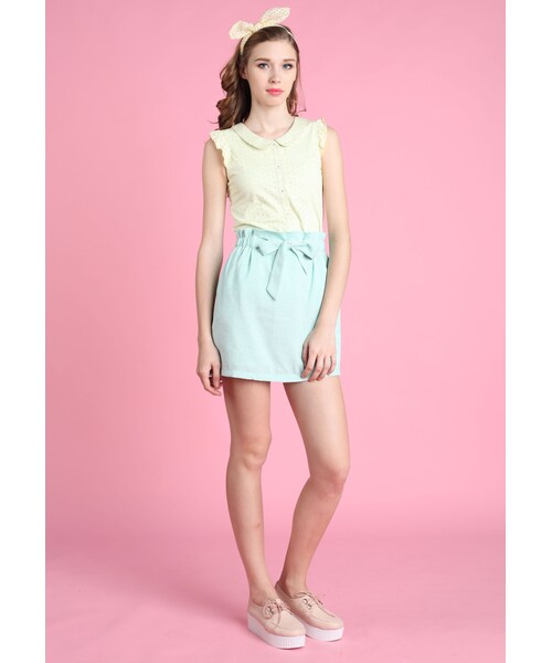 L'zzie（リジー）の「PLASSE SKIRT（パンツ・レディース・Green/Pink・S/M/L）」の2枚目の写真