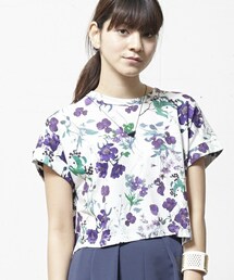 mame | mame 花柄Tシャツ(Tシャツ/カットソー)