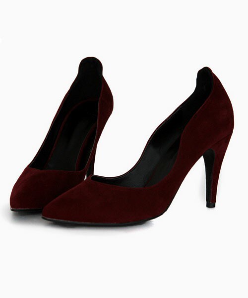 DHOLIC（ディーホリック）の「ディープカラーヒールシューズ（パンプス・レディース・ディープブルー/ワイン/ダークグリーン/ブラック・225/230/235/240/245）」の4枚目の写真