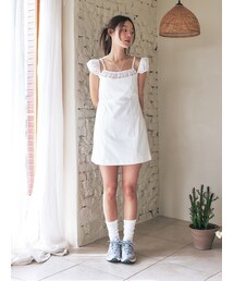 MARGARIN FINGERS | TINY FLOWER ONE PIECE (WHITE) ()