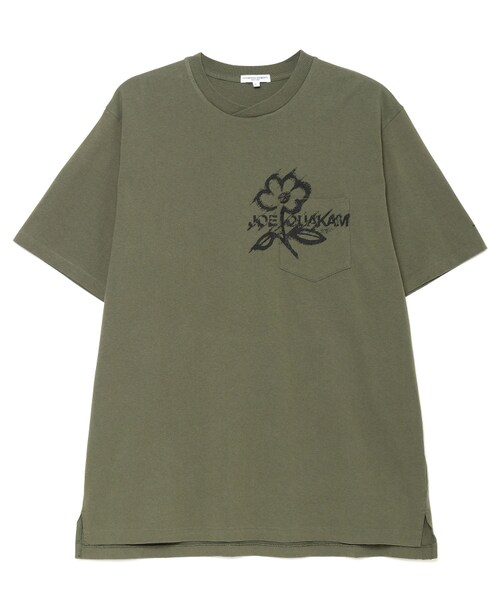 Engineered Garments（エンジニアードガーメンツ）の「Printed Cross Crew Neck T-shirt（トップス・メンズ・NAVY/40/KHAKI/35/WHITE/10・M/L）」の2枚目の写真