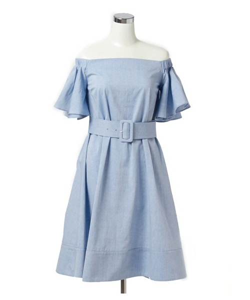 DRWCYS（ドロシーズ）の「シャンブレーオフショルワンピース（）」 - WEAR 