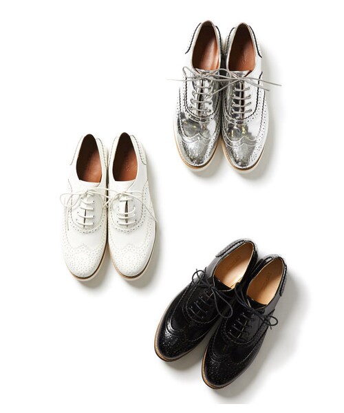 DRWCYS（ドロシーズ）の「ウィングチップシューズ（シューズ・レディース・ブラック/ホワイト/シルバー・M/L）」の4枚目の写真