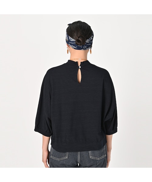 美品 2024春夏 45R スーピマ天竺のドルマンTシャツ インディゴ ゆったり 45R（フォーティファイブアール）の「スーピマ天竺のドルマンT