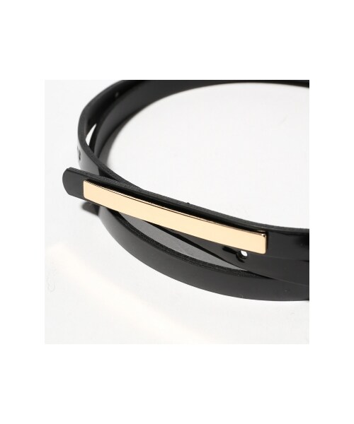 B.C STOCK（ベーセーストック）の「メタルプレートエナメルホソベルト（ベルト・レディース・ブラック/ホワイト/ベージュ/ネイビー・フリー）」の7枚目の写真