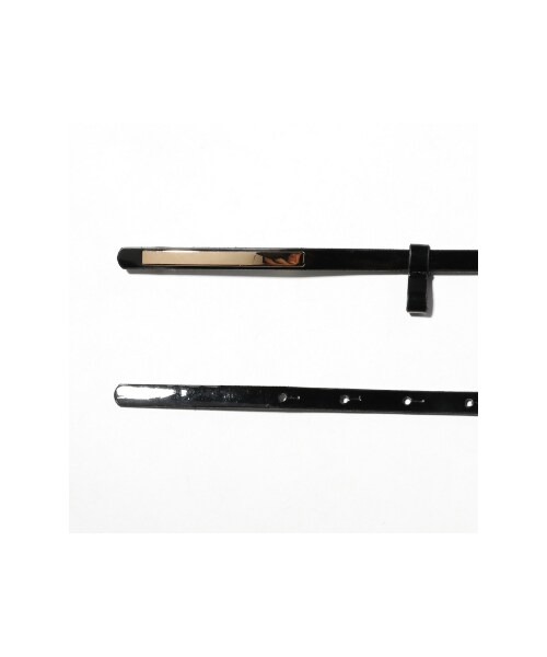 B.C STOCK（ベーセーストック）の「メタルプレートエナメルホソベルト（ベルト・レディース・ブラック/ホワイト/ベージュ/ネイビー・フリー）」の5枚目の写真