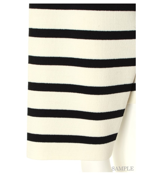 FRAY I.D(フレイアイディー)の「ミラノリブボートネックニットプルオーバー(プルオーバー・レディース・KKI/WHTxBLK/BLKxWHT・F)」の9枚目の写真