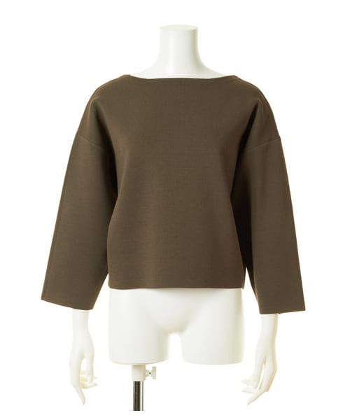 FRAY I.D(フレイアイディー)の「ミラノリブボートネックニットプルオーバー(プルオーバー・レディース・KKI/WHTxBLK/BLKxWHT・F)」の1枚目の写真