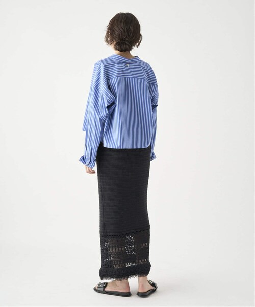 CALMER（カルメール）の「CABLES フリンジスカート（スカート・グレー/(006)/フリー/在庫あり）」の6枚目の写真