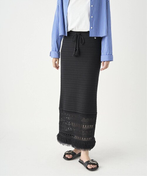 CALMER（カルメール）の「CABLES フリンジスカート（スカート・グレー/(006)/フリー/在庫あり）」の9枚目の写真