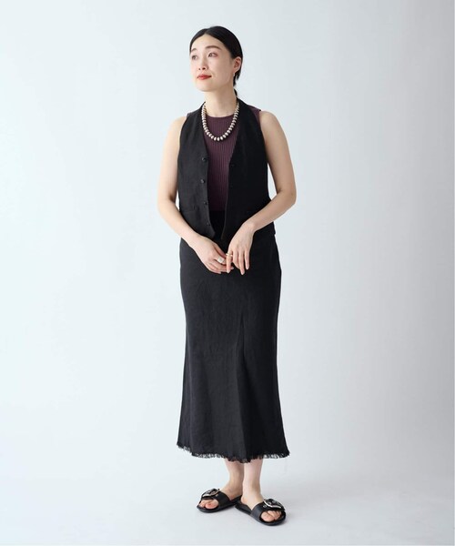 CALMER(カルメール)の「IRISHリネンスカート(スカート・ブラック/(001)/1/残り3点/2/在庫あり)」の15枚目の写真