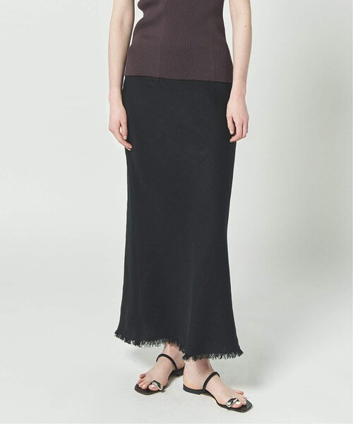 CALMER(カルメール)の「IRISHリネンスカート(スカート・ブラック/(001)/1/残り3点/2/在庫あり)」の1枚目の写真