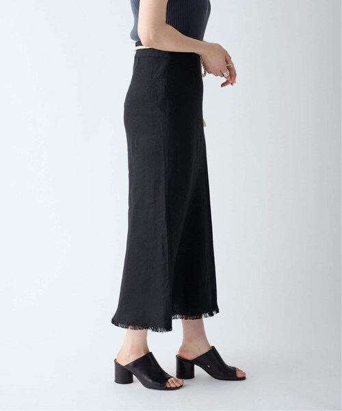 CALMER(カルメール)の「IRISHリネンスカート(スカート・ブラック/(001)/1/残り3点/2/在庫あり)」の10枚目の写真