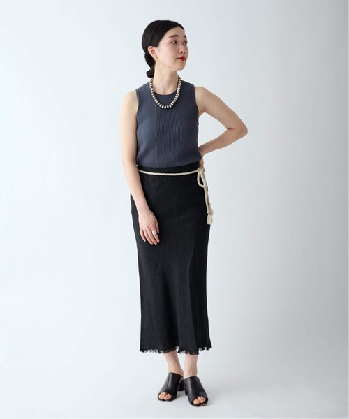 CALMER(カルメール)の「IRISHリネンスカート(スカート・ブラック/(001)/1/残り3点/2/在庫あり)」の7枚目の写真