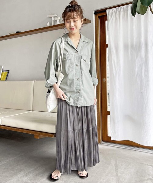 Spick&Span ティアードフリルスカート36サイズ Spick＆Span 「Spick & Span」 ロングスカート 36 モカ