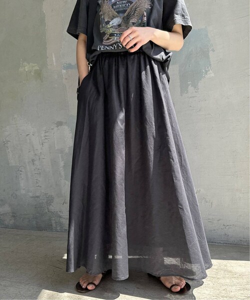 Spick & Span（スピックアンドスパン）の「リネン混ギャザーフレア