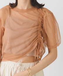 Kastane | キャミ付きチュールTee(Tシャツ/カットソー)