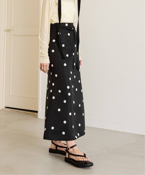 U by SPICK&SPAN(ユーバイスピックアンドスパン)の「ドットプリントグログランスカート(スカート・ブラック/(001)/36/在庫あり/38)」の10枚目の写真