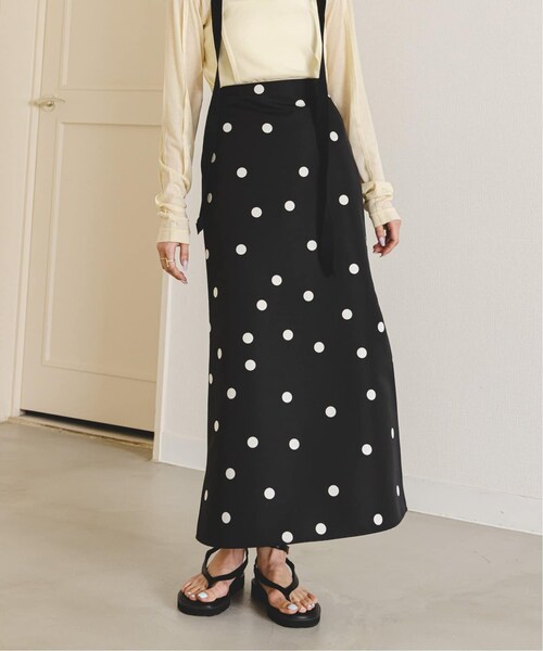 U by SPICK&SPAN(ユーバイスピックアンドスパン)の「ドットプリントグログランスカート(スカート・ブラック/(001)/36/在庫あり/38)」の8枚目の写真