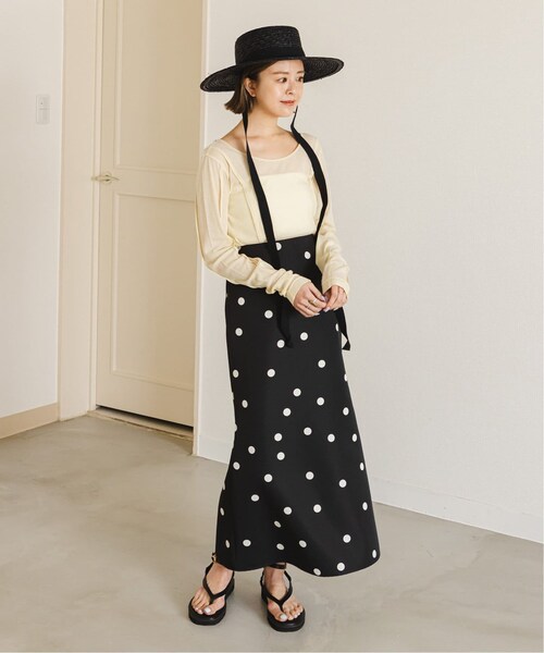 U by SPICK&SPAN(ユーバイスピックアンドスパン)の「ドットプリントグログランスカート(スカート・ブラック/(001)/36/在庫あり/38)」の5枚目の写真
