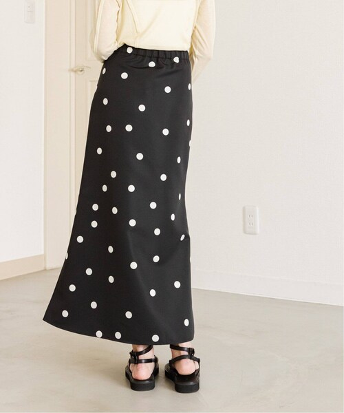 U by SPICK&SPAN(ユーバイスピックアンドスパン)の「ドットプリントグログランスカート(スカート・ブラック/(001)/36/在庫あり/38)」の7枚目の写真