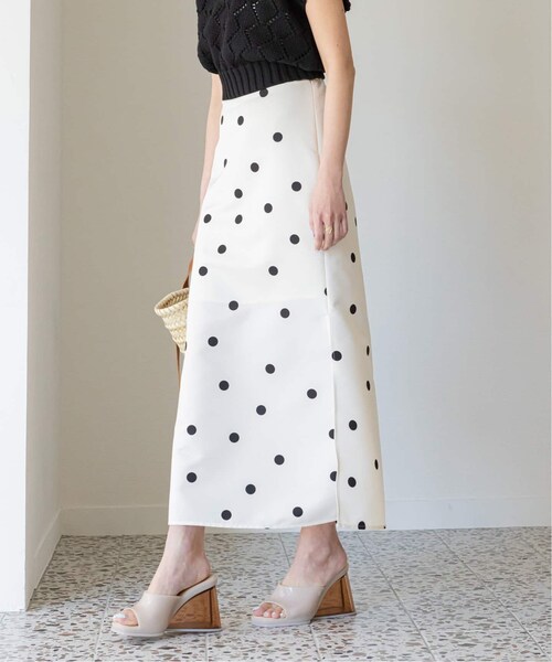 U by SPICK&SPAN(ユーバイスピックアンドスパン)の「ドットプリントグログランスカート(スカート・ブラック/(001)/36/在庫あり/38)」の19枚目の写真