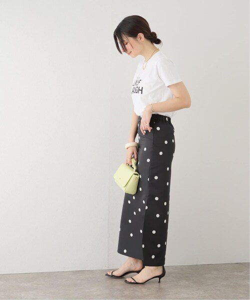 U by SPICK&SPAN(ユーバイスピックアンドスパン)の「ドットプリントグログランスカート(スカート・ブラック/(001)/36/在庫あり/38)」の13枚目の写真