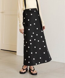 U by SPICK&SPAN | ドットプリントグログランスカート(スカート)