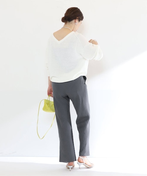 美品✨2023SS ヴェルメイユパーイエナ　ベルギーリネンパンツ　グレー 美品✨2023SS ヴェルメイユパーイエナ ベルギーリネンパンツ