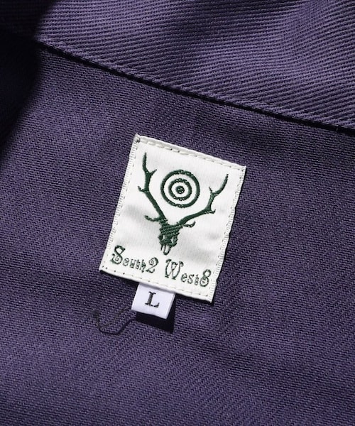 South2 West8（サウスツーウェストエイト）の「Coach Jacket - Cotton Twill（ジャケット/アウター・メンズ・オフホワイト/ブラック/グリーン/パープル・M）」の3枚目の写真