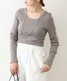 IENA（イエナ）の「テレコオープンネックTシャツ（その他）」