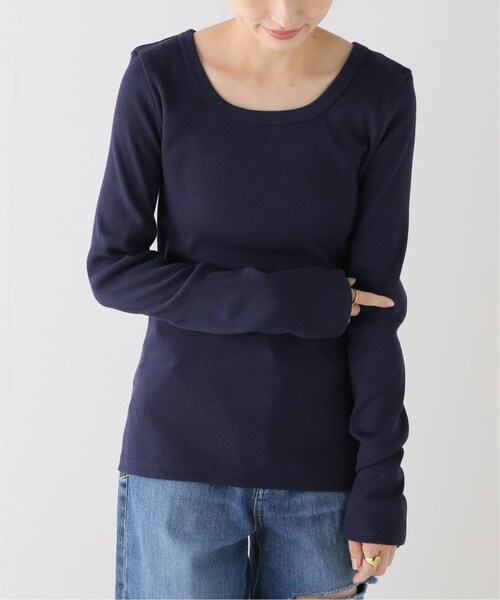 IENA(イエナ)の「テレコオープンネックTシャツ(その他・グレーB/フリー)」の4枚目の写真
