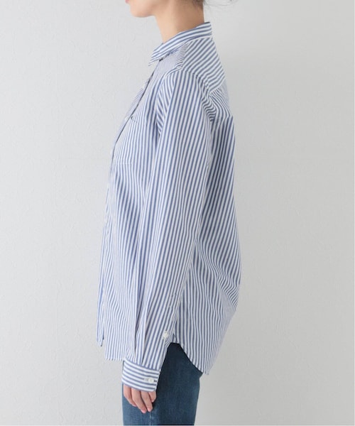 BONJOUR MADAME〉シャンブレーチビエリシャツ/ブルー MUSE de Deuxieme