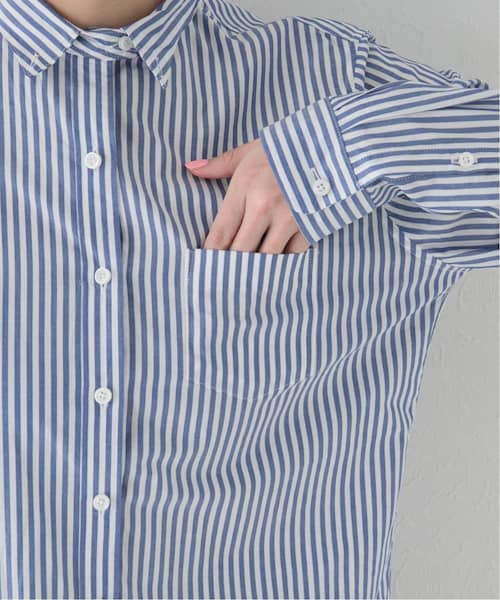 BONJOUR MADAME〉シャンブレーチビエリシャツ/ブルー MUSE de Deuxieme