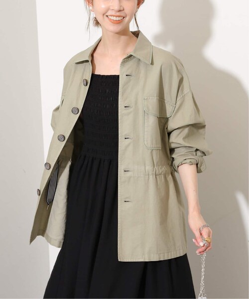 ★スローブイエナ★オックスCPOシャツブルゾン　ホワイト SLOBE IENA - slobe iena オックス CPO シャツ ブルゾン 白